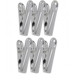 Jogo 6 Prendedores 6,5cm Em Aço Inox Para Embalagens